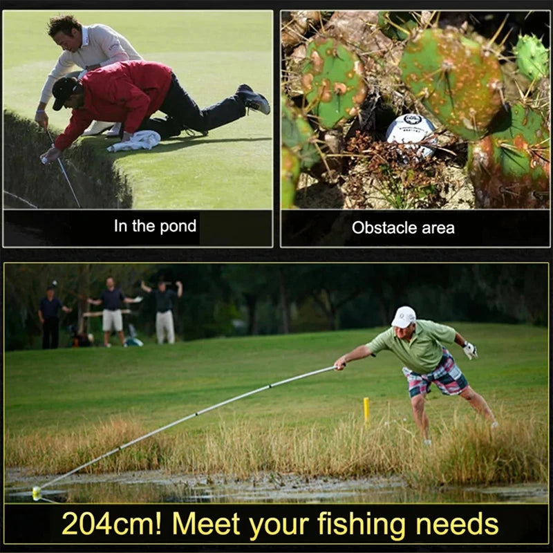 Golf Ball Retriever 8 Sections Stainless Steel Telescopic Ball Picker Pick up Grabber Extandable Golf Training Aids for Water