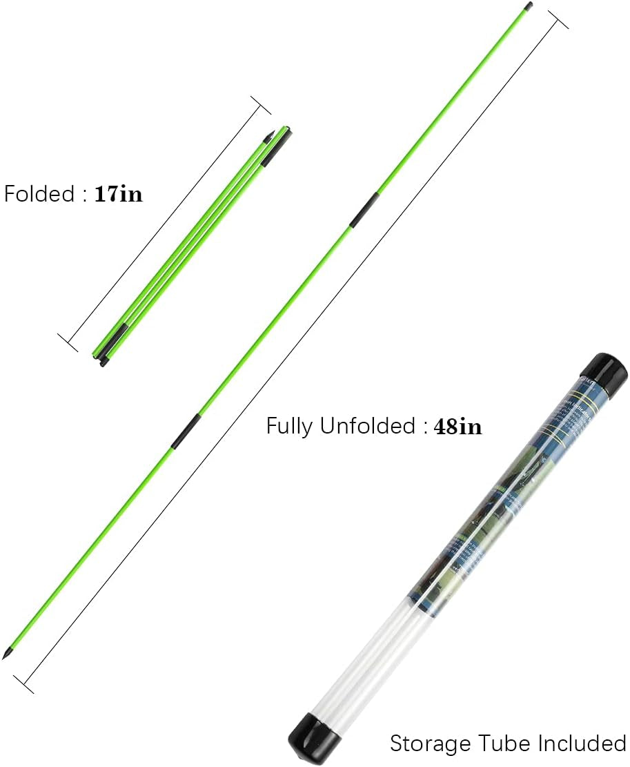 Golf Alignment Sticks - Collapsible Golf Practice Rods for Aiming, Putting, Full Swing Trainer, Posture Corrector with Clear Tube Case, Portable Golf Training Equipment