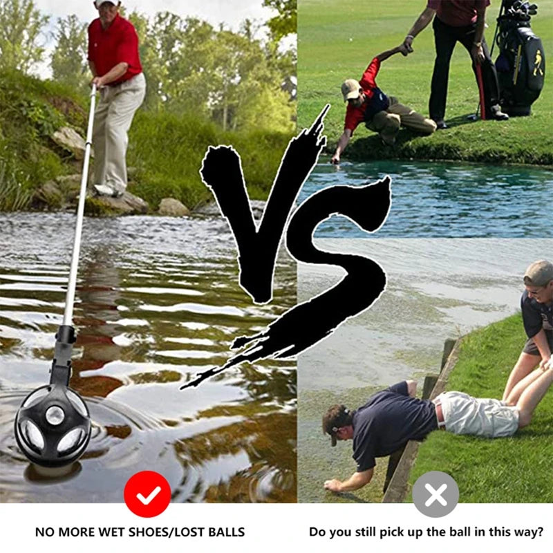 Golf Ball Retriever 8 Sections Stainless Steel Telescopic Ball Picker Pick up Grabber Extandable Golf Training Aids for Water