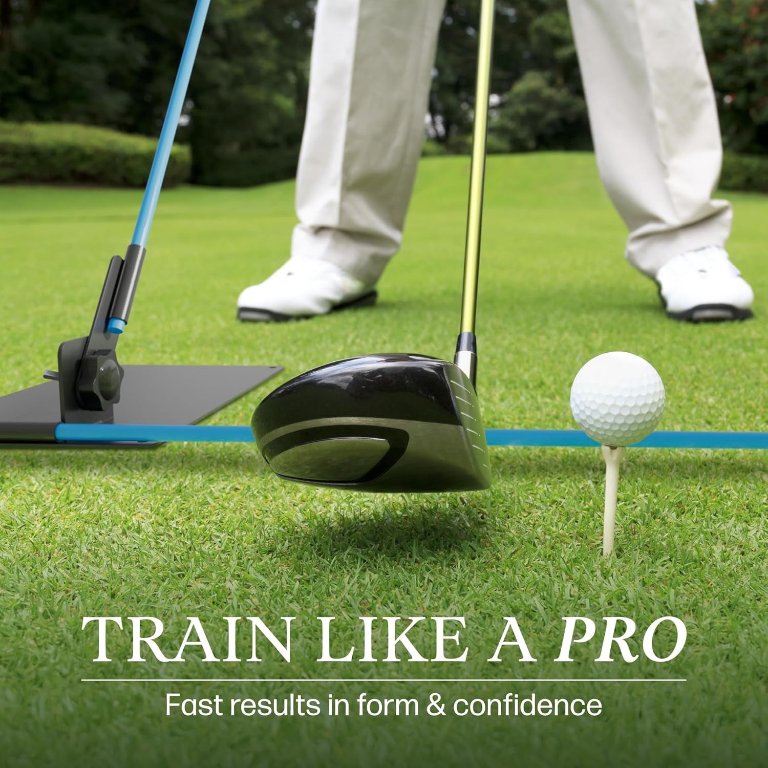 Golf Alignment Stick Holder Plate, Professional Swing Trainer, Practice Tool Training Equipment Golfing Accessory Complete with Alignment Sticks and Divot Repair Tool