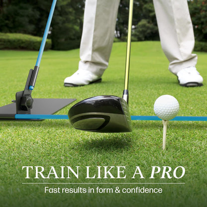 Golf Alignment Stick Holder Plate, Professional Swing Trainer, Practice Tool Training Equipment Golfing Accessory Complete with Alignment Sticks and Divot Repair Tool