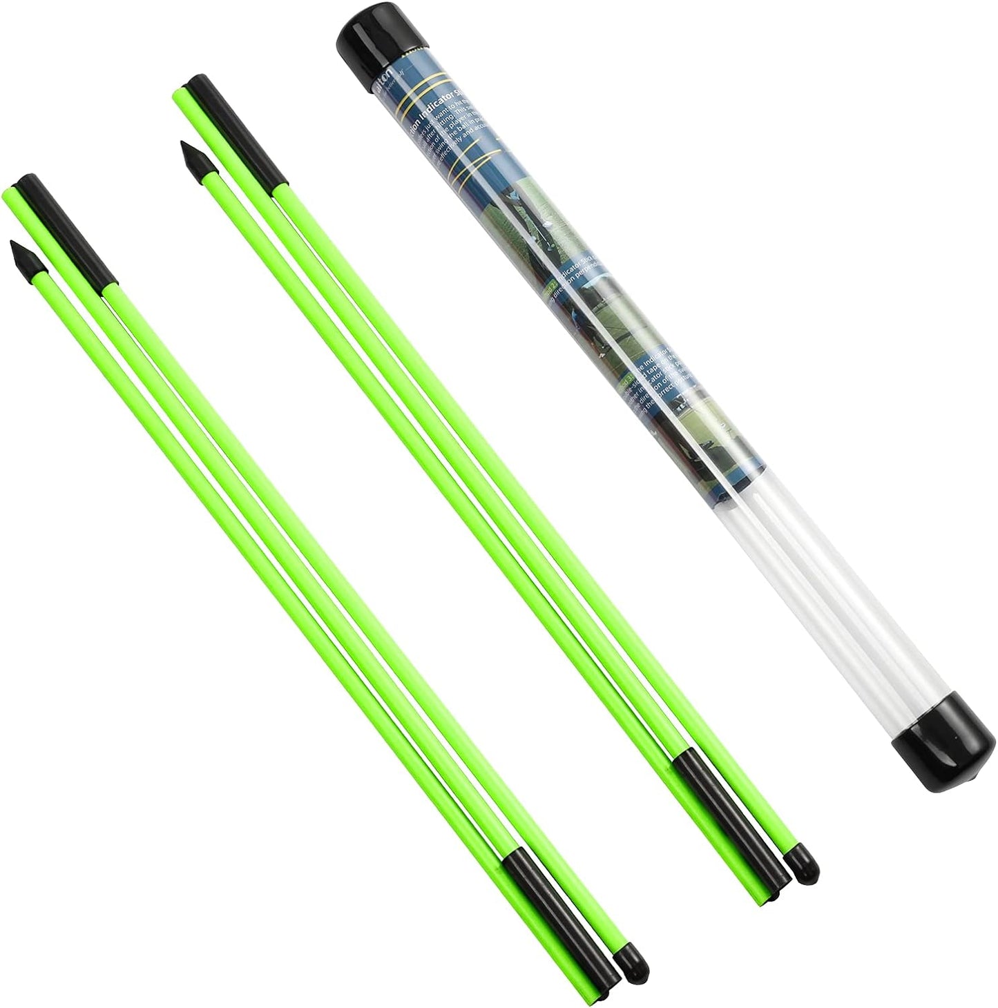 Golf Alignment Sticks - Collapsible Golf Practice Rods for Aiming, Putting, Full Swing Trainer, Posture Corrector with Clear Tube Case, Portable Golf Training Equipment